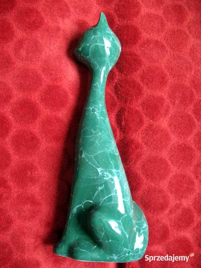 Kot duży elegancki kotek figurka porcelana 25 x mazowieckie Siedlce sprzedam