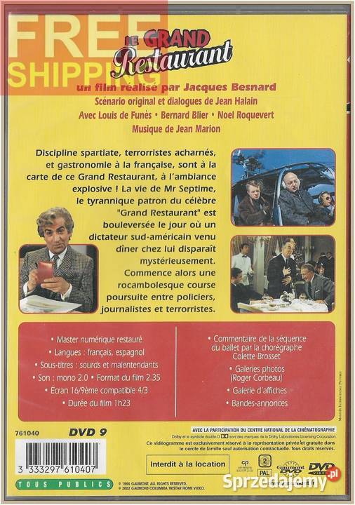 Le Grand Restaurant 1966 DVD Krynica-Zdrój sprzedam