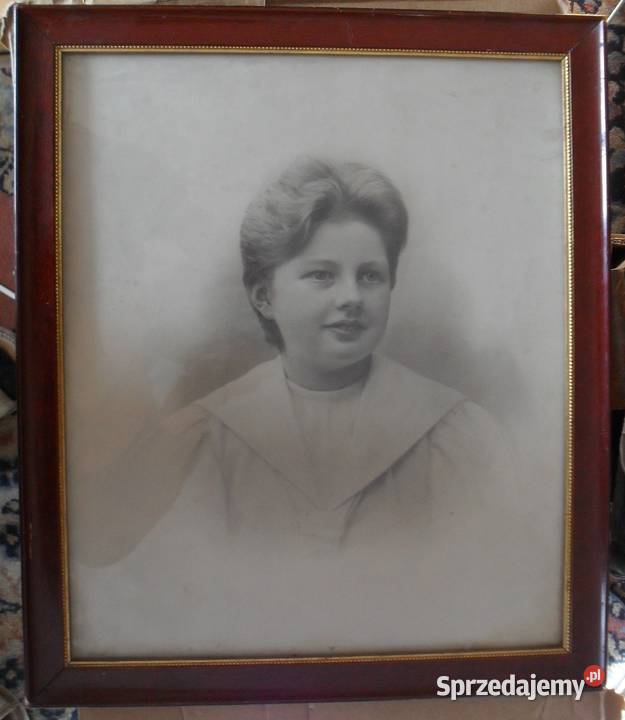 Przedwojenna Rama ze starym Zdjęciem Duża Warszawa