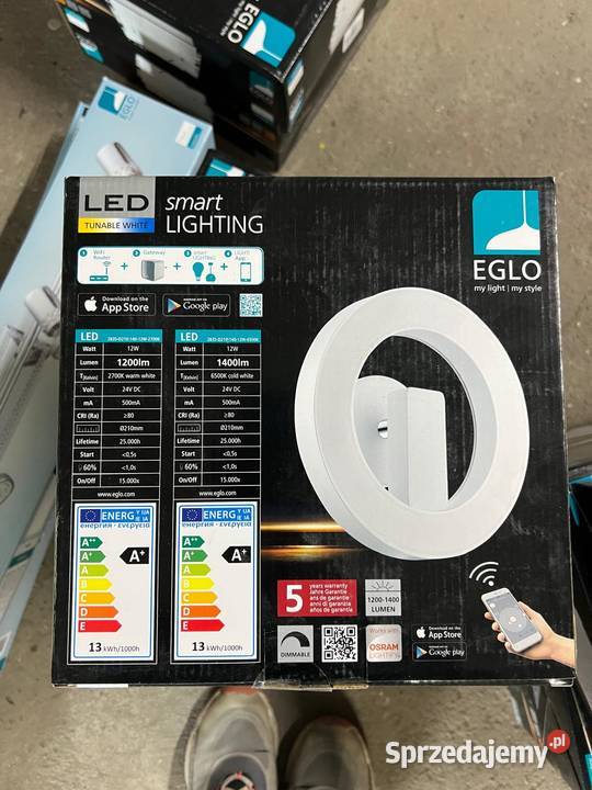 Palety mix oświetlenie Eglo LED kat A wysoka łódzkie Tomaszów Mazowiecki sprzedam