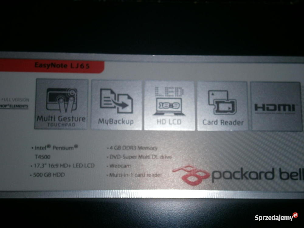 packard bell easynote LJ65 17-17.9" łódzkie Łódź