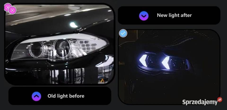 BMW F10 F11 M5 2010 2017 lampy przednie przód 2 osobowe
