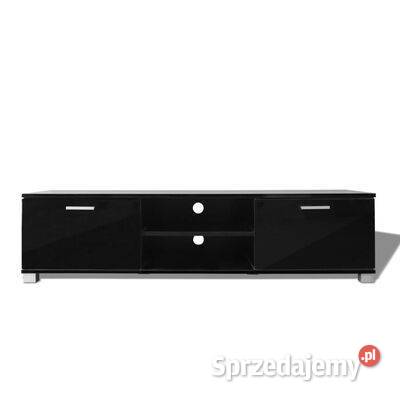 vidaXL Szafka pod TV na wysoki połysk czarna mazowieckie Warszawa