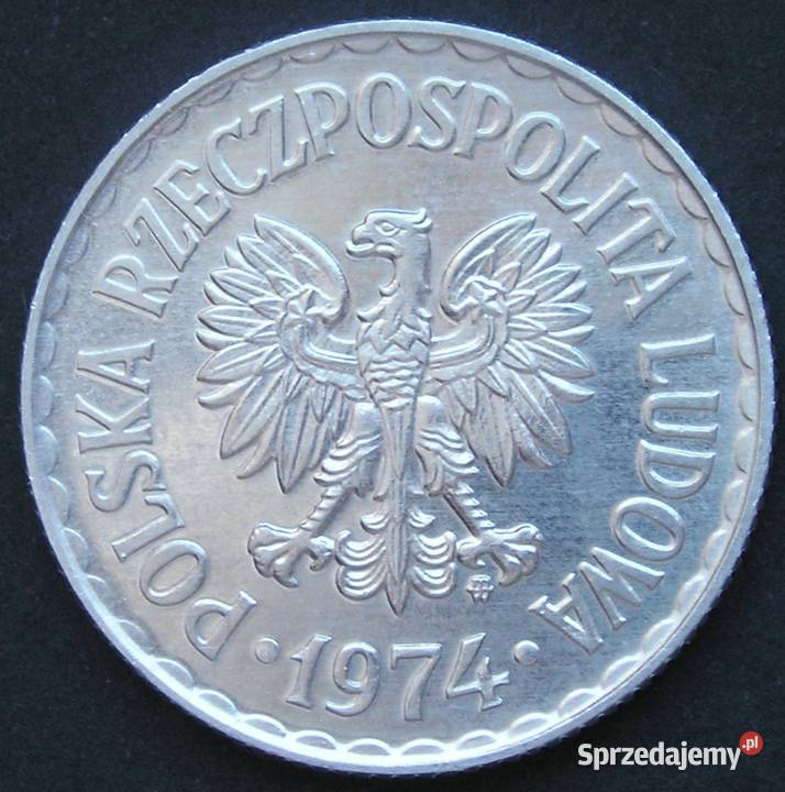 POLSKA 1 ZŁOTY 1974 STAN MENNICZY Łódź