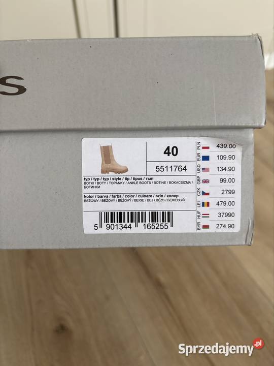 Beżowe botki Wojas Milówka