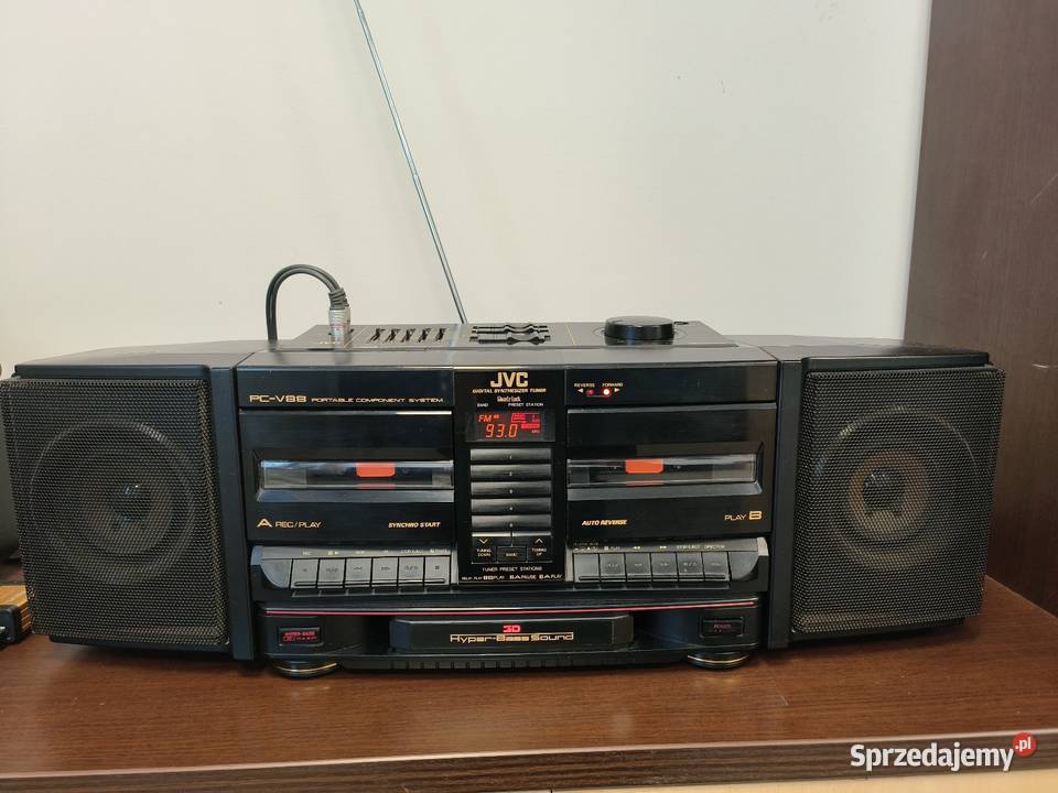Boombox JVC PCV88 Active Hyper Bass Made in