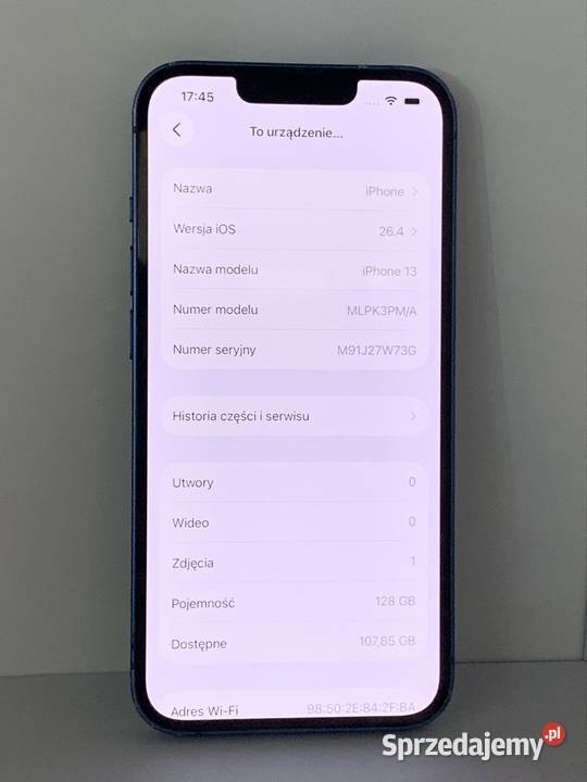 Apple iPhone 13 128GB Niebieski Kalisz