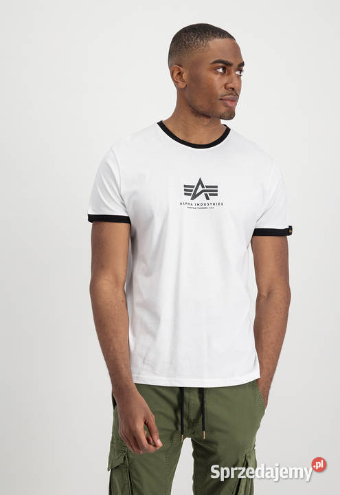 ALPHA INDUSTRIES tshirt biały CONTRAST ML 134 Warszawa