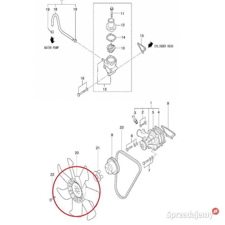 Wiatrak wentylator 40109260 LS Tractor Tajęcina