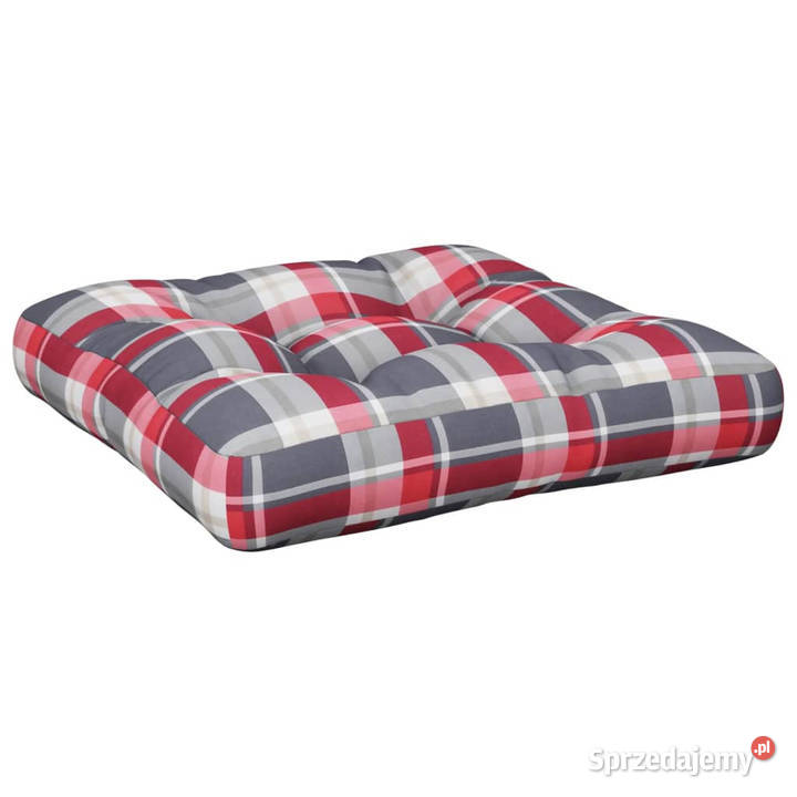 Poduszka na paletę czerwona krata 58x58x10 sprzedam