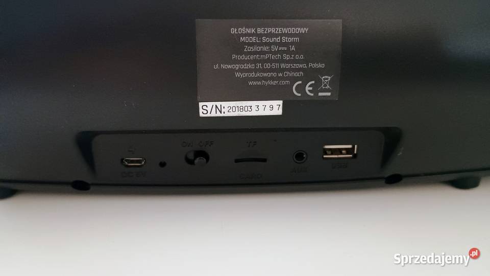 Hykker Sound Storm Głośnik Przenośny świętokrzyskie Końskie