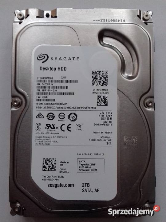 Dysk HDD 2TB SATA 35 CALA Seagate prawie Tomaszów Lubelski