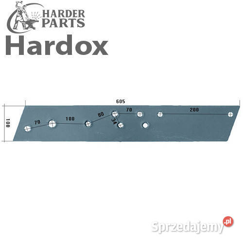 Płoza długa HARDOX 8903601P części do pługa Suwałki