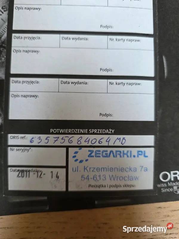 Oris Flight Timer Day Date Pełny Zestaw Full Set Męskie Warszawa