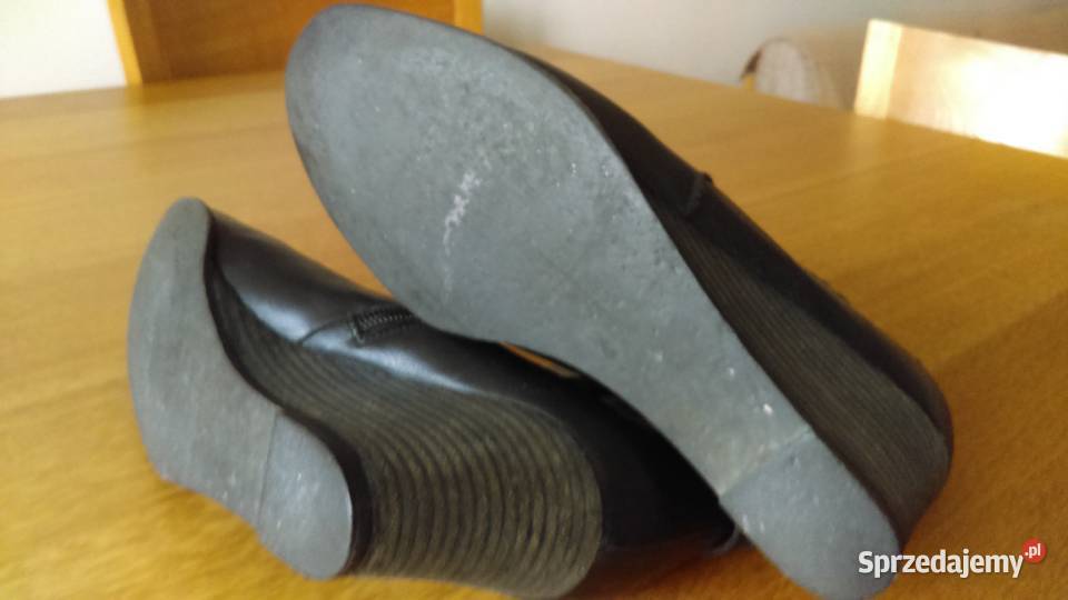 Botki włoskie na koturnie Strenesse Blue inna Łódź