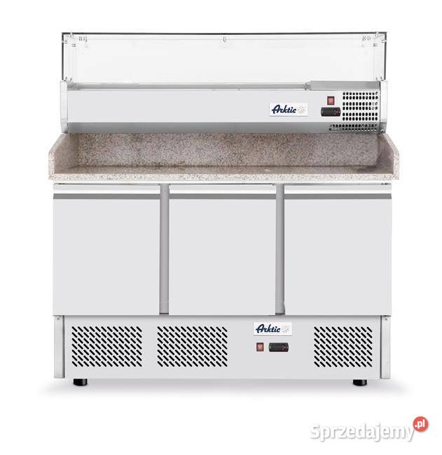Stół Chłodniczy do Pizzy 3Drzwiowy z Nadstawką