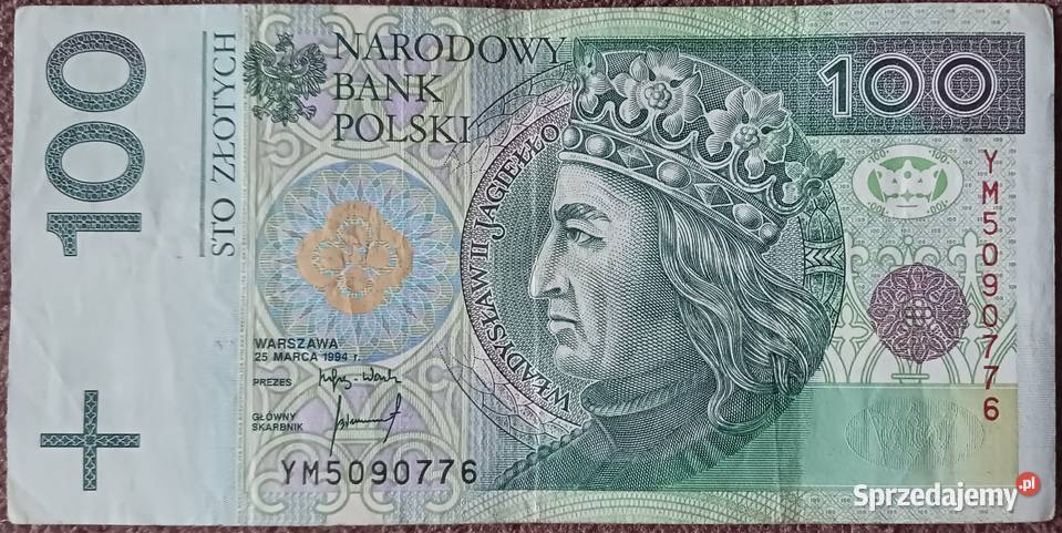 100 Władysław Jagiełło 1994 r seria zastępcza YM Konin
