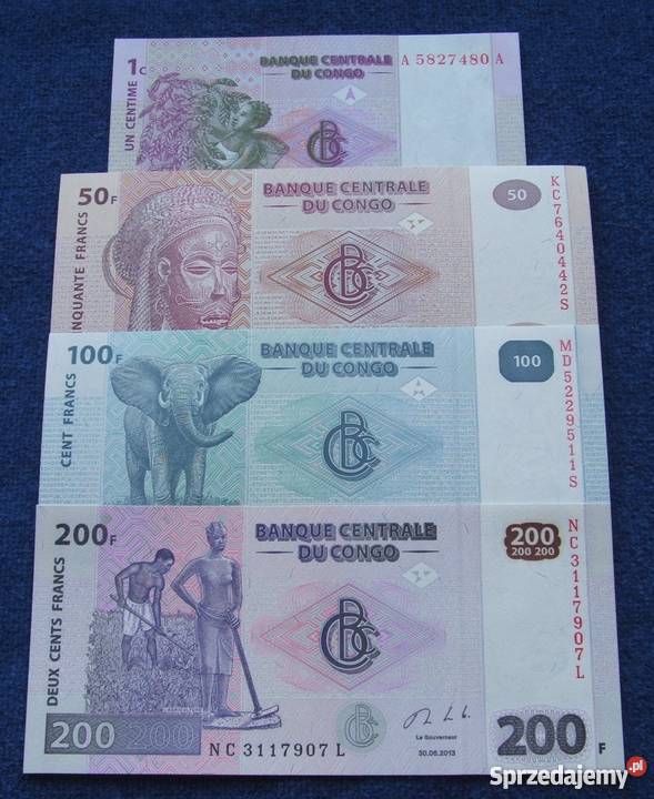 KONGO Kolekcjonerskie Banknoty Zestaw 4 sztuki Katowice