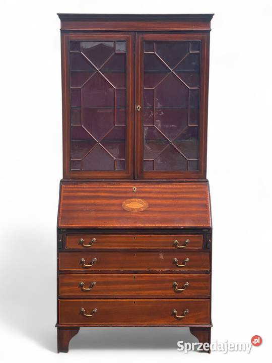 Stary angielski sekretarzyk z witryną antyk Gryfice