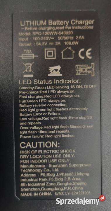 Ładowarka 48v wózek paleciak eklektyczny PPT18 Kornica sprzedam