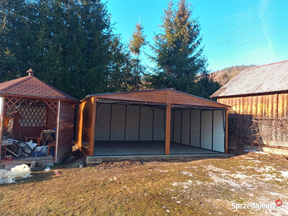 Garaż blaszany 6x6 drewno podobny profil opolskie Strzelce Opolskie