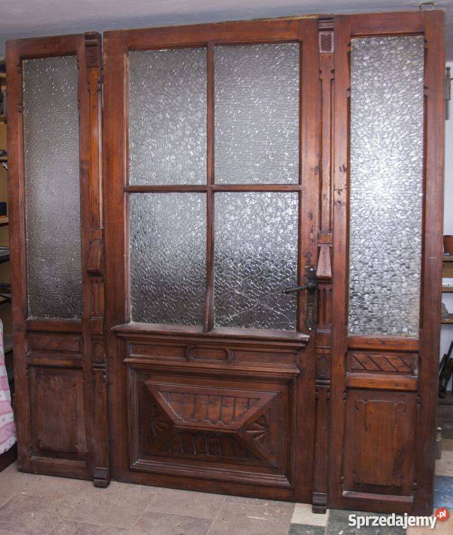 Drzwi drewniane ANTYK duże Nysa sprzedam