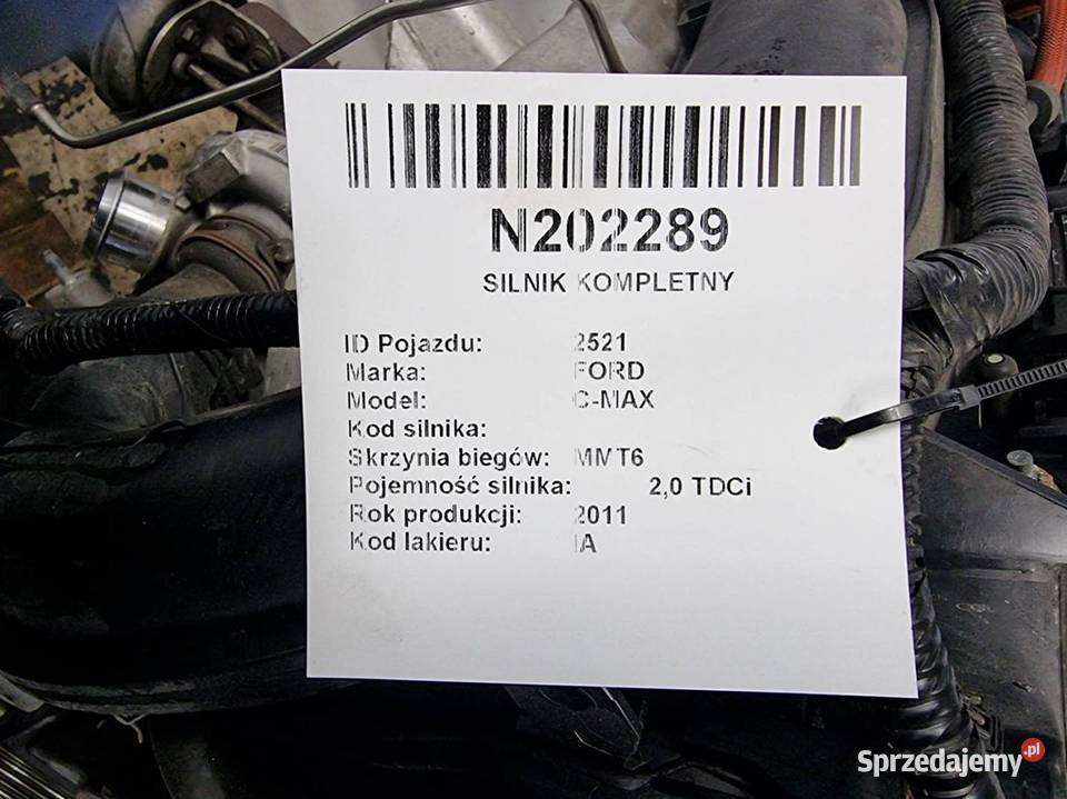 SILNIK KOMPLETNY FORD C AV4Q 6007 CB Lipno