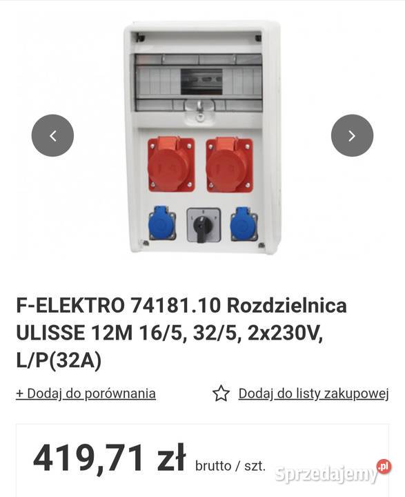 rozdzielnia elektryczna Frysztak