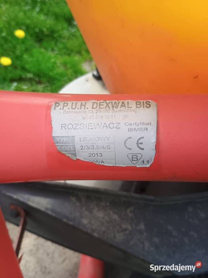 Rozsiewacz lejek Dexwal Rozsiewacze nawozów kujawsko-pomorskie Więcbork sprzedam