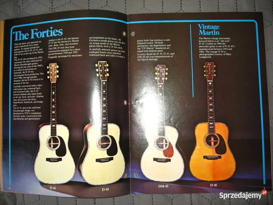 Martin 1981 guitar catalog katalog gitar Kępice