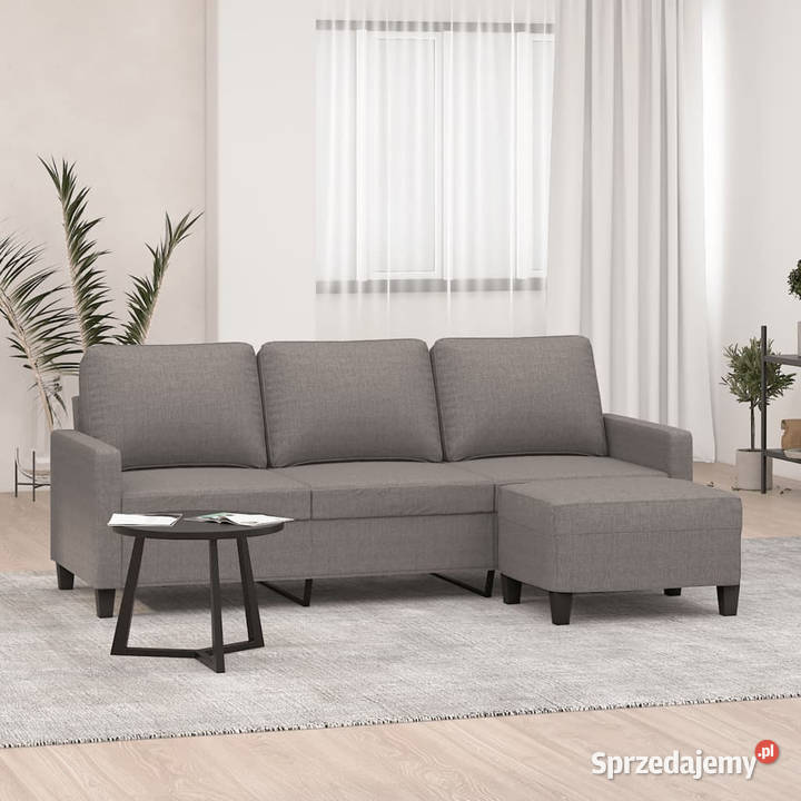 3osobowa sofa z podnóżkiem taupe 180 tkaniną mazowieckie Warszawa