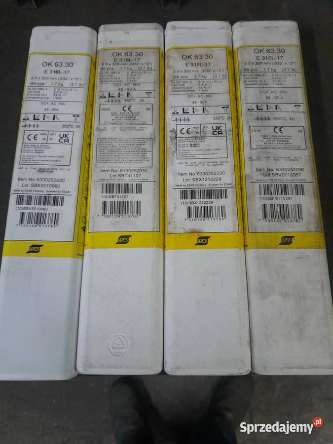 Elektroda Do Nierdzewki OK 6330 E 316L17 ESAB Fi Damasławek sprzedam