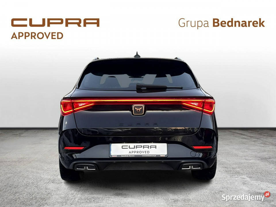 Cupra Leon Bezwypadkowy Salon Polska Serwis ASO czarny Łódź