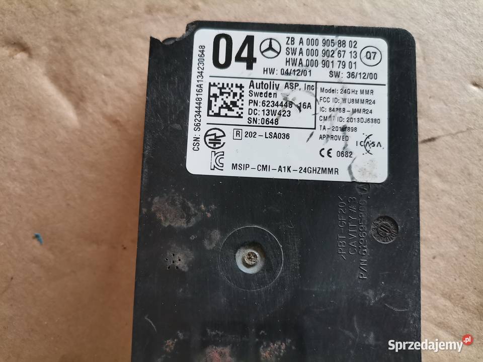 MERCEDES RADAR SENSOR DISTRONIC A0009058802 Bieleń