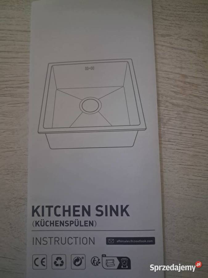 nowy zlewozmywak 44x44x200 kolor grafit brak Sandomierz