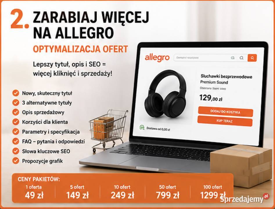 Optymalizacja Ofert Allegro Tytuł Opis SEO Pozostałe sprzedam