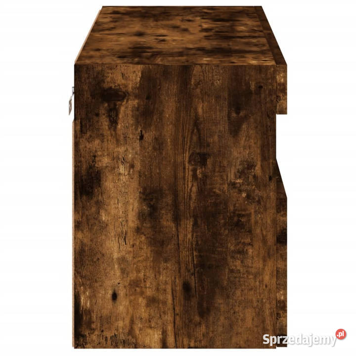 Ścienna szafka TV z LED przydymiony dąb 80x30x40 Warszawa