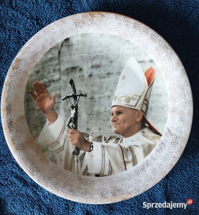 Ozdobny talerz Papież Jan Paweł II Wawel Wrocław