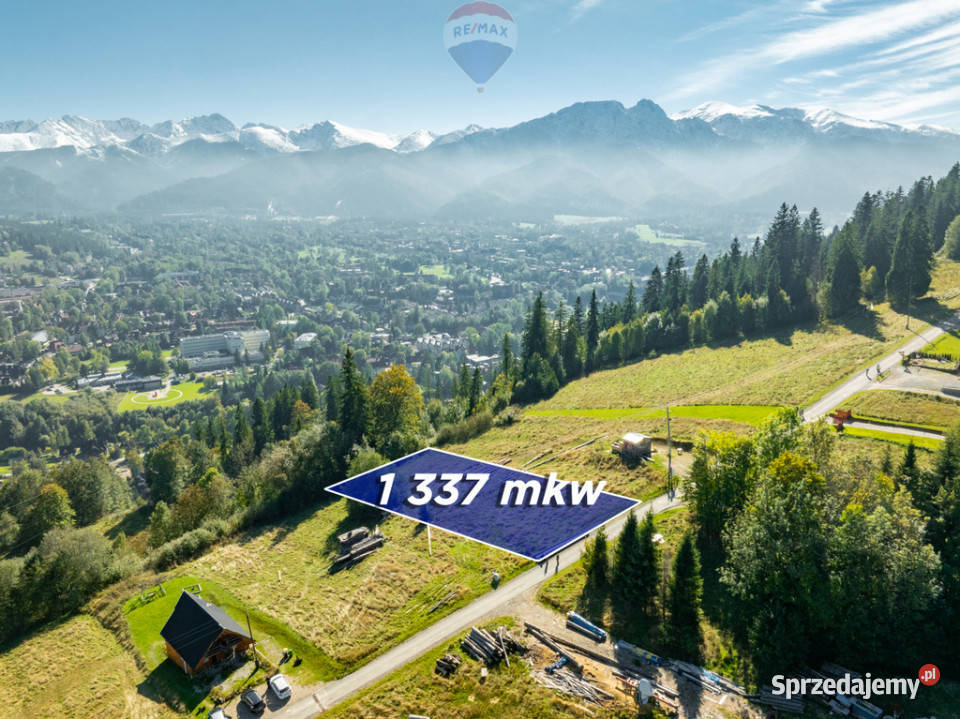Widokowa działka rolna na Kotelnica Zakopane