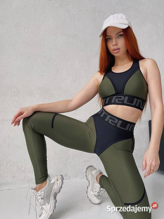 TOP sportowy KHAKI BOOM crop mega nowoczesny Lublin