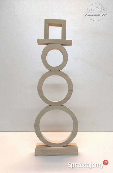 Bałwan drewniana baza do ozdabiania wysokość 40 Łódź sprzedam