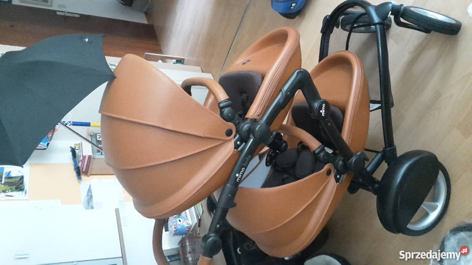 Blizniaczy Wozek 3w1 Mima Kobi Camel Brzesko