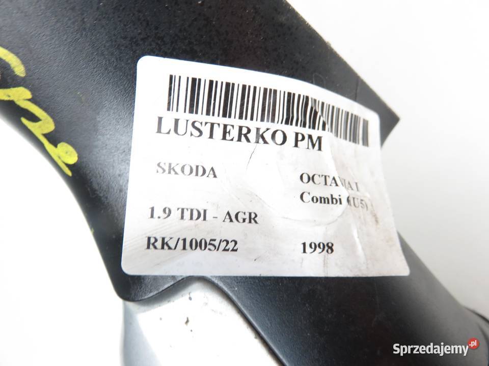 LUSTERKO PRAWE SKODA OCTAVIA I 1U5 9102