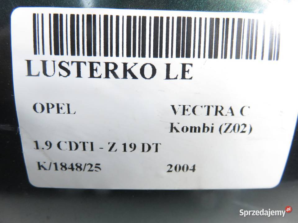 LUSTERKO LEWE OPEL VECTRA C 24436153 Z398 osobowe