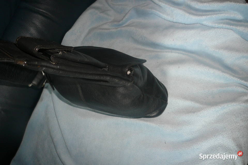 Torebka skórzana czarna ramię Wrocław