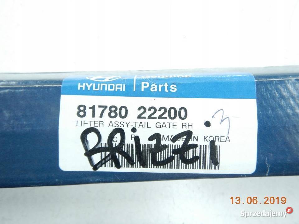 SIŁOWNIK KLAPY PRAWY TYŁ HYUNDAI ACCENT 9499 ASO