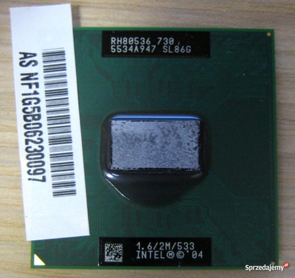 Procesor Intel Pentium M 730 160GHZ 2MB Cache 47 Liczba rdzeni procesora 1 Warszawa sprzedam