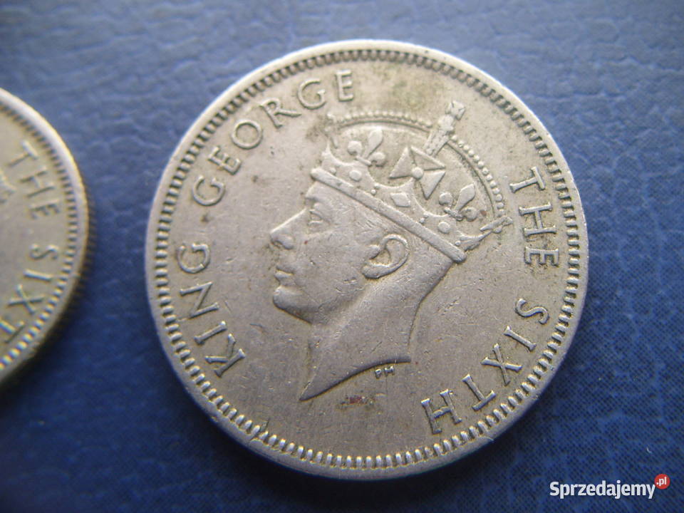 Stare monety 10 cent 1948 i 20 cent 1950 Malaje Lesko