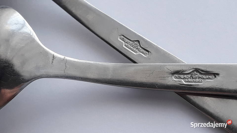 Łyżki obiadowe 2 KONWALIE Gerlach sztućce PRL Sztućce Dąbrowa Górnicza