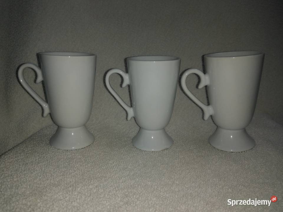 Porcelanowe kubki z ptakami biały Nowa Karczma